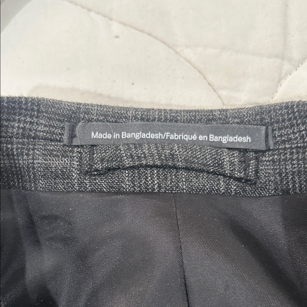 H&M Charcoal Plaid Blazer - Picture 6 of 7